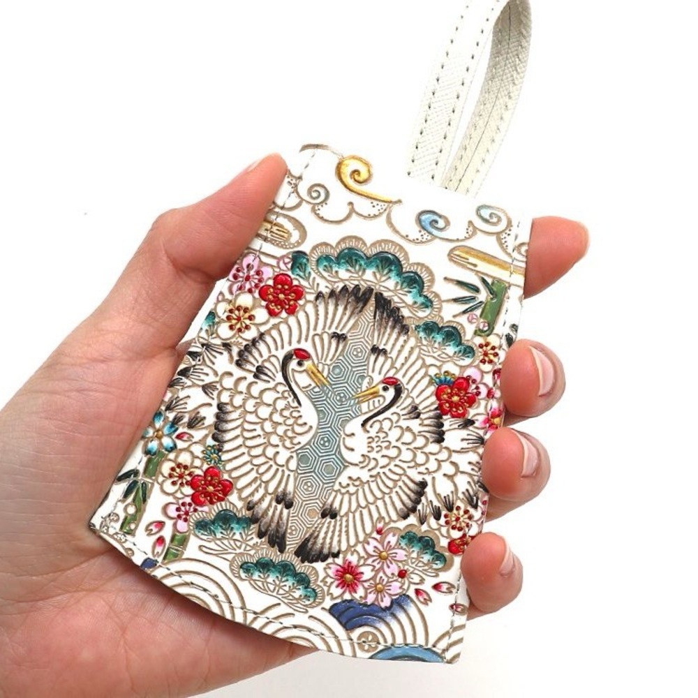 Facing Cranes Bell Key Case by Bunkoya Oozeki NIB - Picture 5 of 8